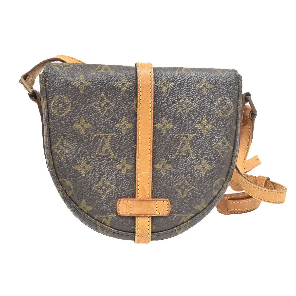LOUIS VUITTON Chantilly PM Shoulder Bag Monogram Leather Brown M51234 65ZA166