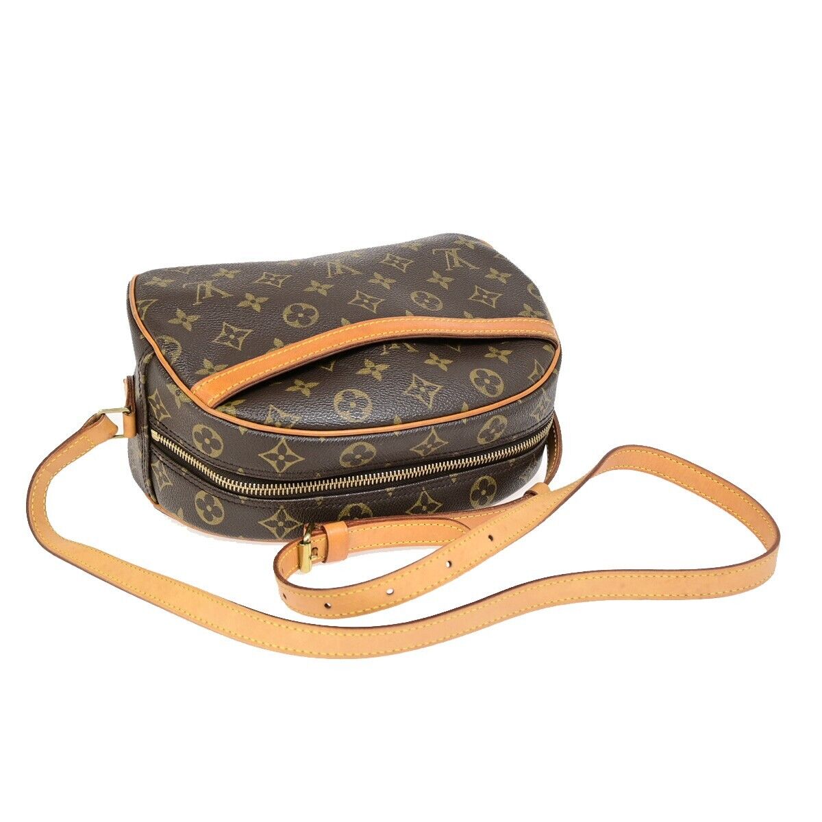 LOUIS VUITTON Blois Crossbody Shoulder Bag Monogram Leather Brown M51221 75FA672