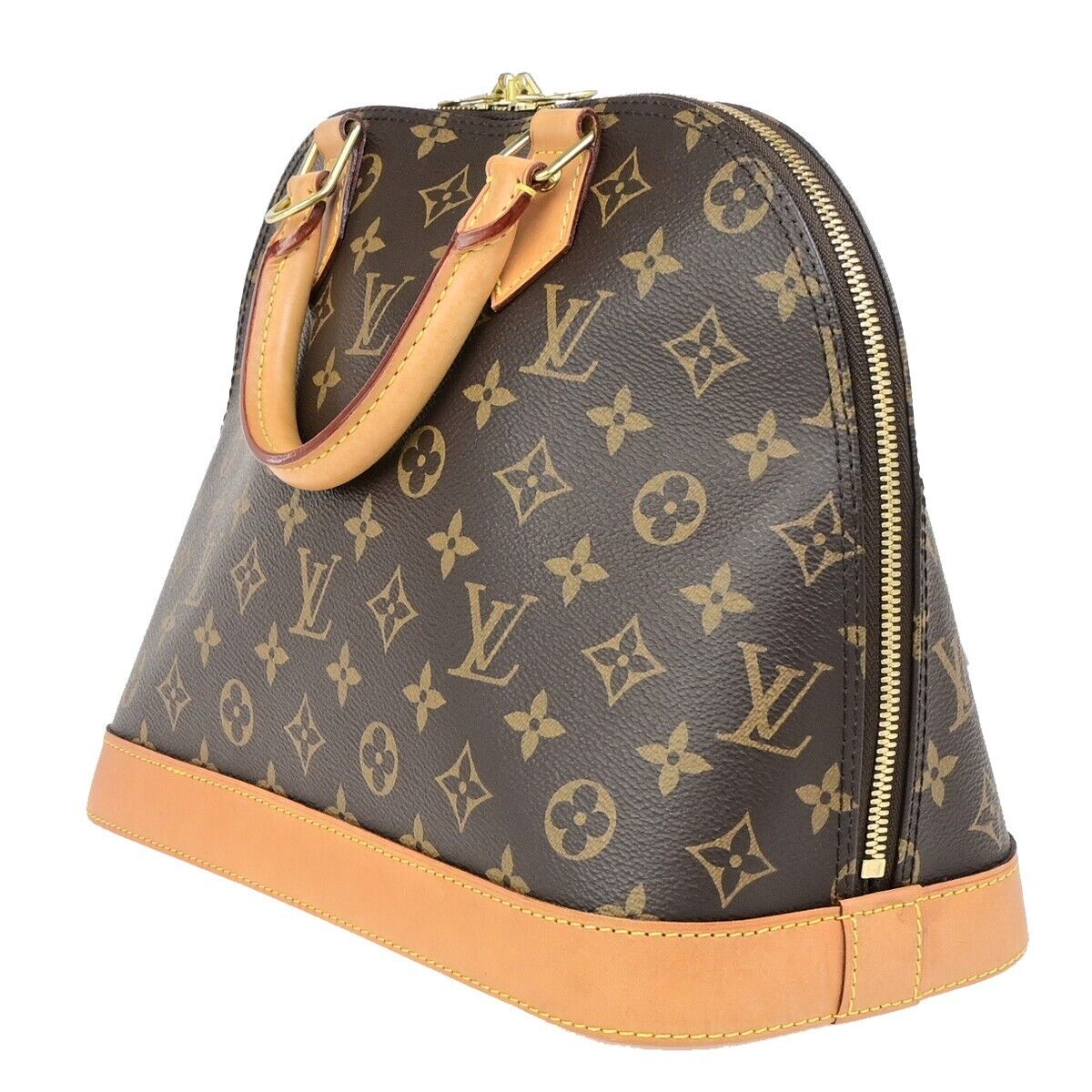 LOUIS VUITTON LV Logo Alma PM Hand Bag Monogram Leather BN France M53151 59ED044