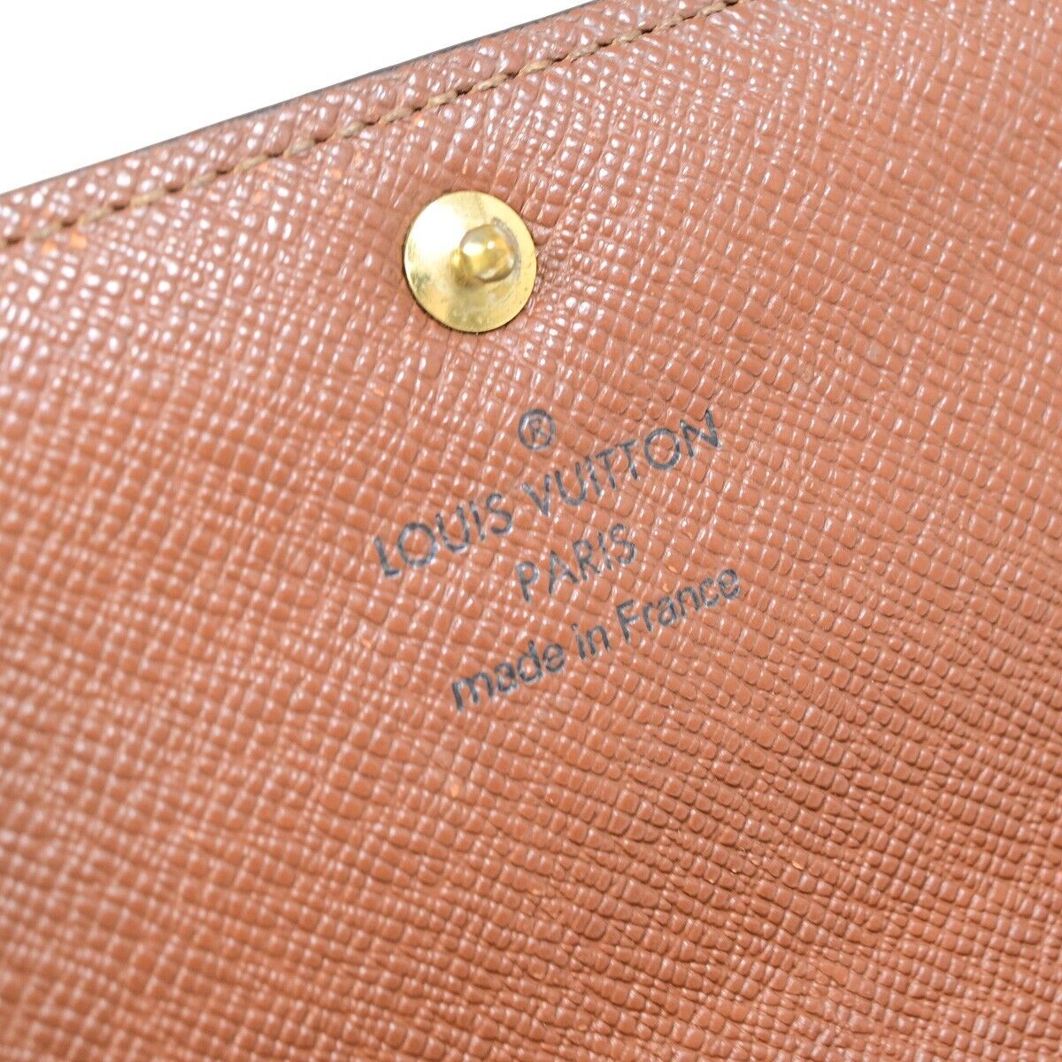 LOUIS VUITTON Logo Portefeuille Sarah Long Wallet Monogram Brown M61734 05EB463