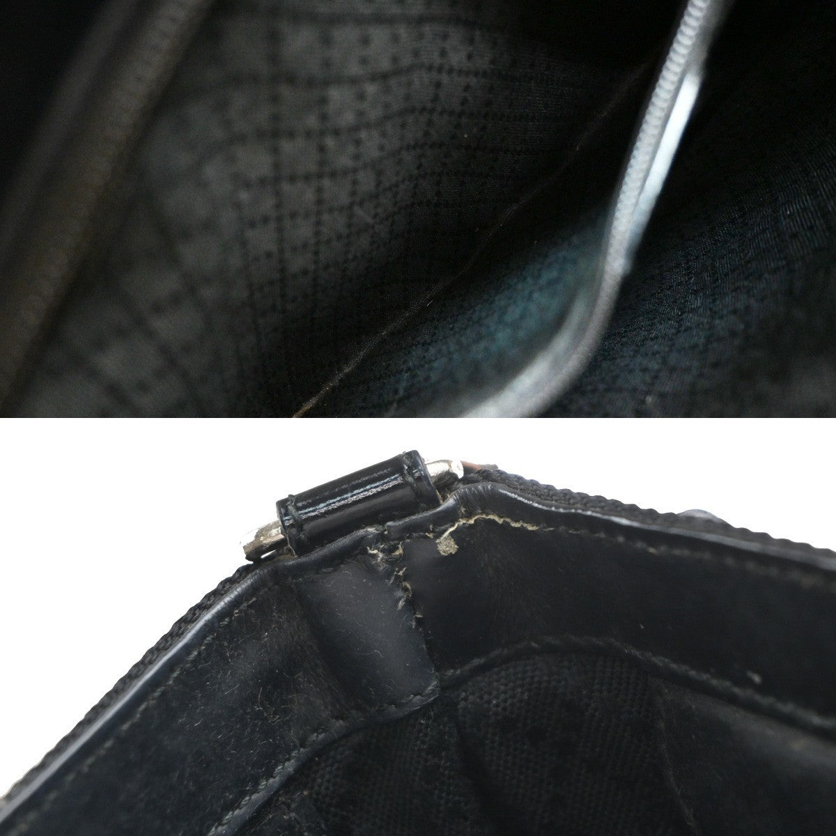 GUCCI Logo Bamboo 2Way Shoulder Hand Bag Canvas Leather Black SHW 67KP430
