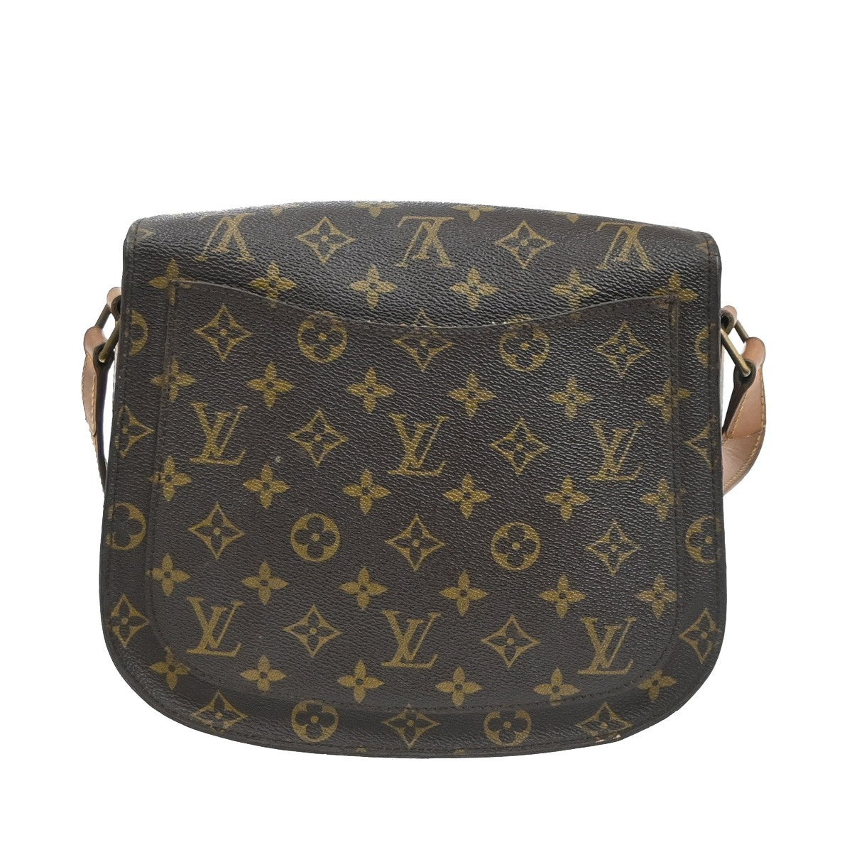 LOUIS VUITTON Saint Cloud GM Shoulder Bag Monogram Leather Brown M51242 39SA149