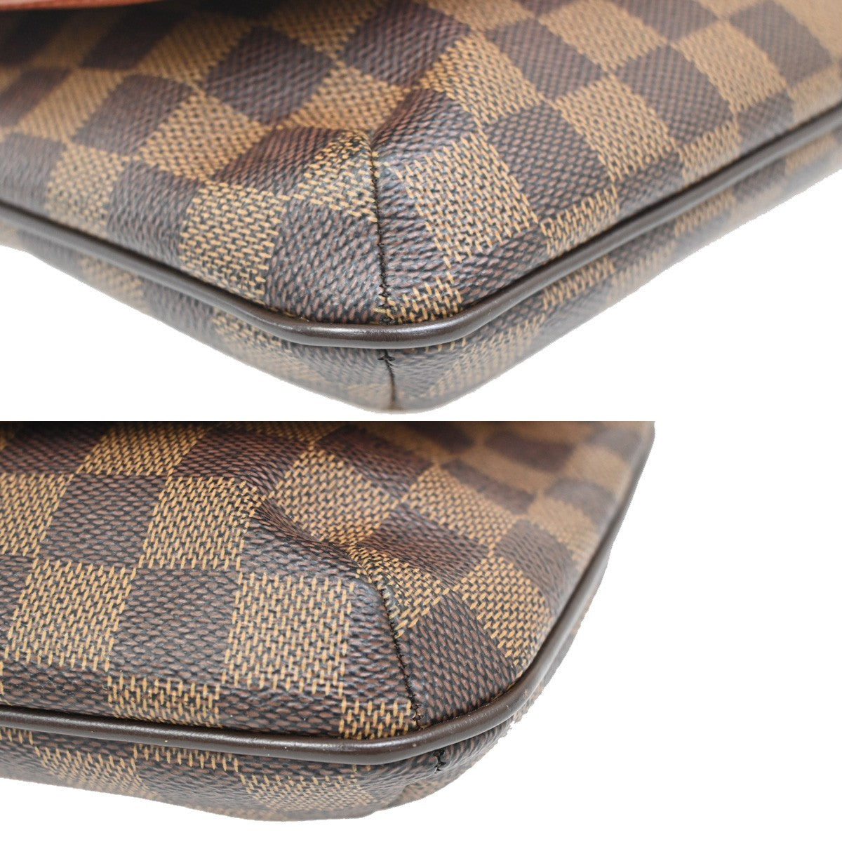 LOUIS VUITTON Musette Tango Long Shoulder Bag Damier Ebene Brown N51301 77FC159