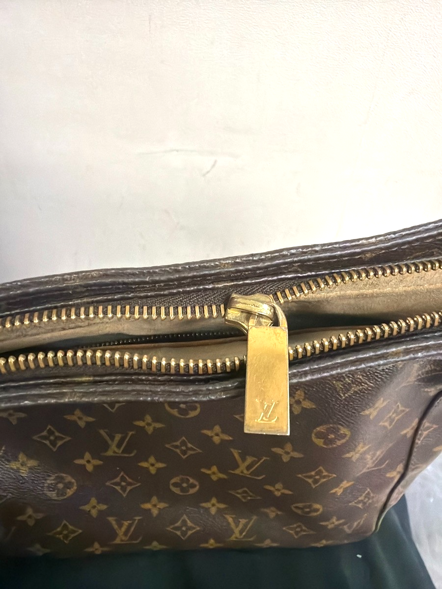 LOUIS VUITTON Logo Looping GM Shoulder Bag Monogram Leather Brown M51145 88YH944