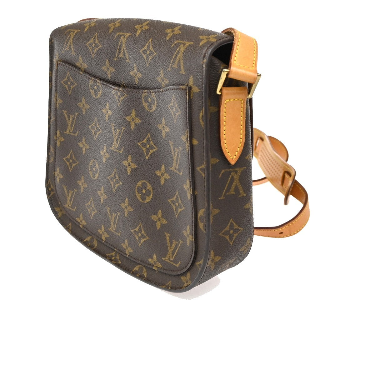 LOUIS VUITTON Saint Cloud GM Shoulder Bag Monogram Leather Brown M51242 76CA606