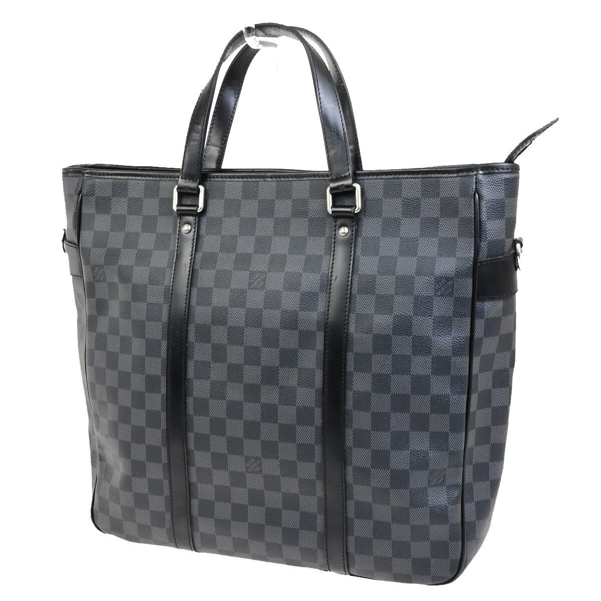 LOUIS VUITTON Tadao Shoulder Hand Bag Damier Graphite Leather BK N51192 18KB519