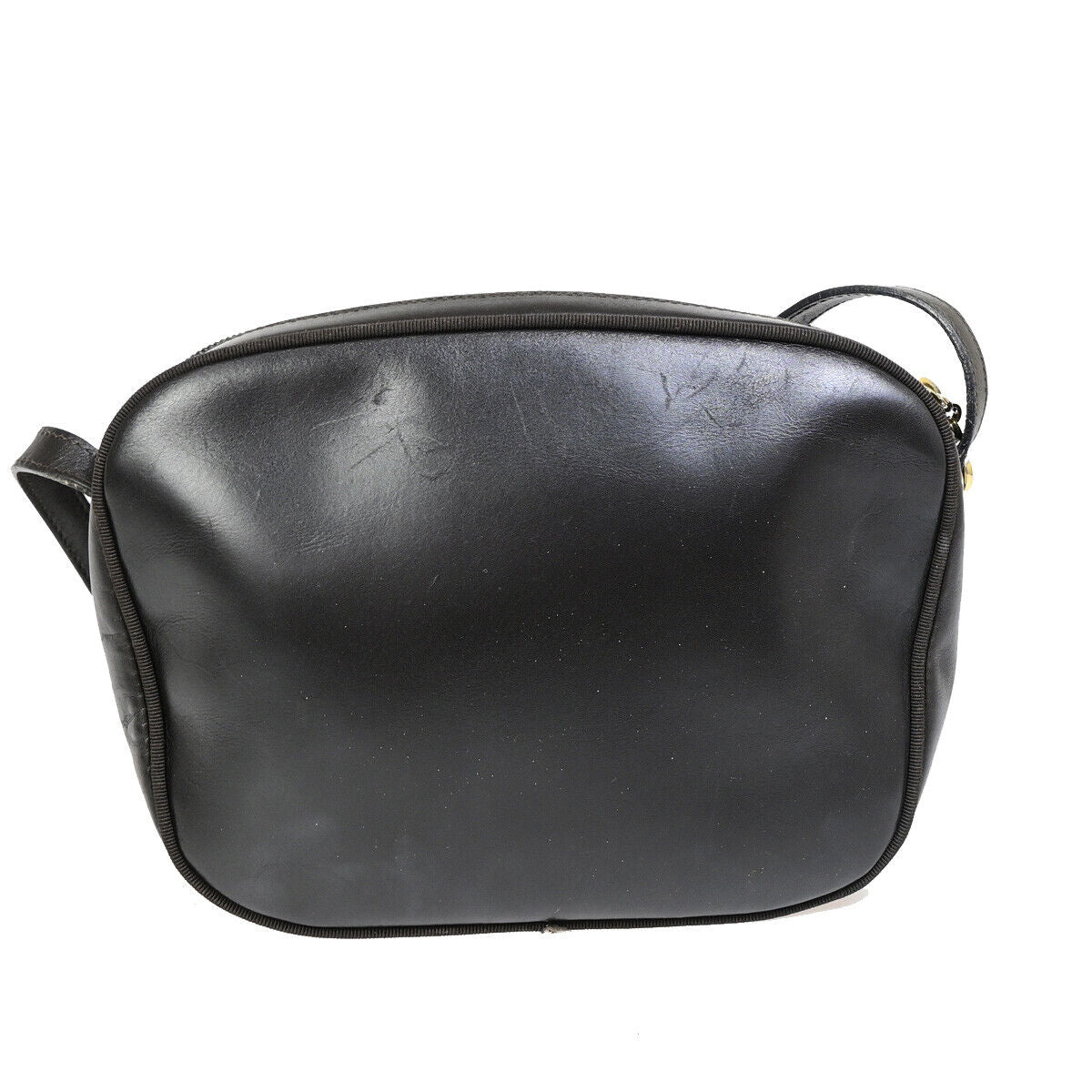 SALVATORE FERRAGAMO Logo Vara Shoulder Bag Leather Brown GHW Italy 02YG260