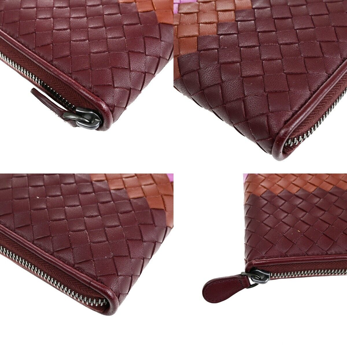 BOTTEGA VENETA Intrecciato Long Zippr Around Wallet Purse Leather BX 65YF841