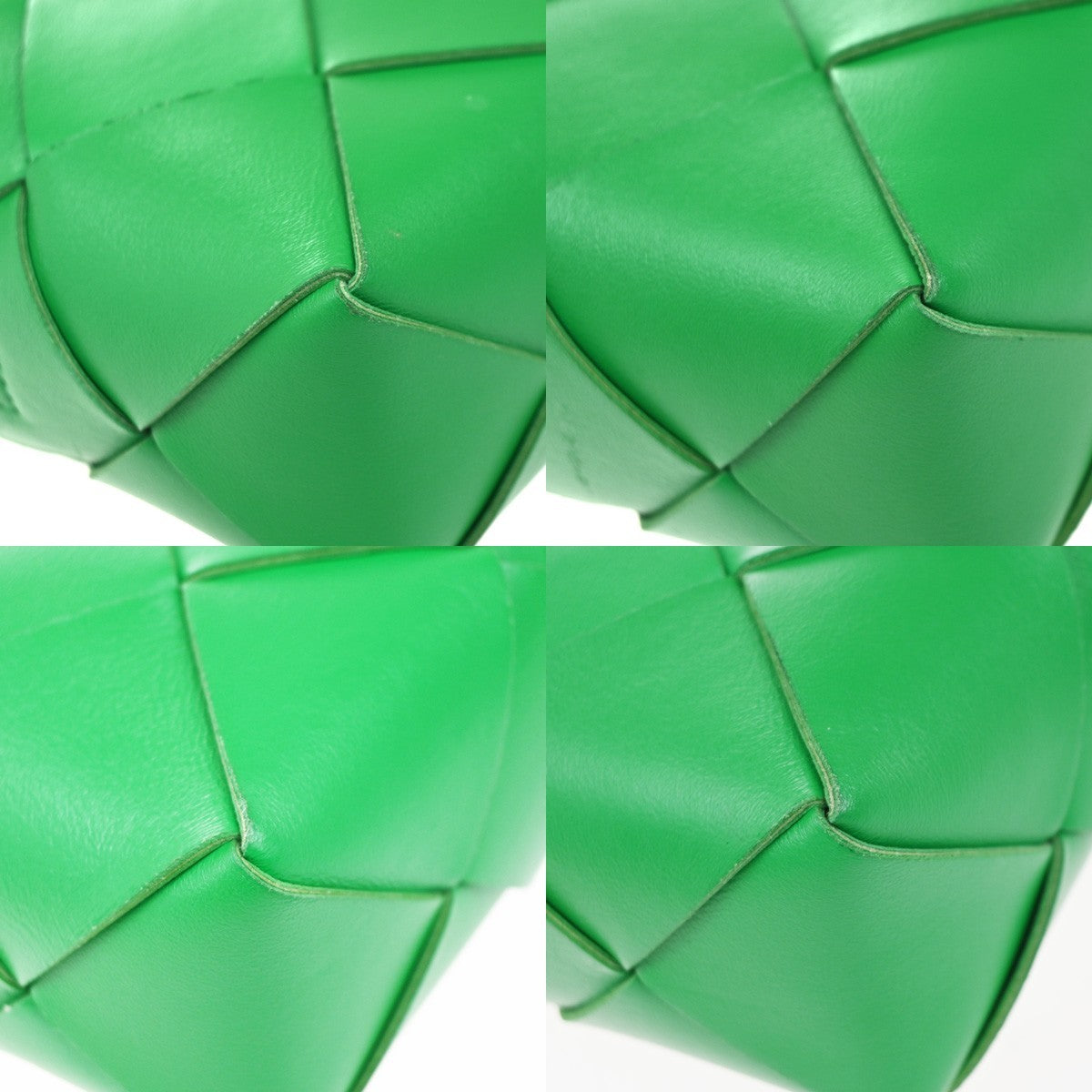 BOTTEGA VENETA Cassette Intrecciato Mini Shoulder Bag Leather Green GHW 27RP093