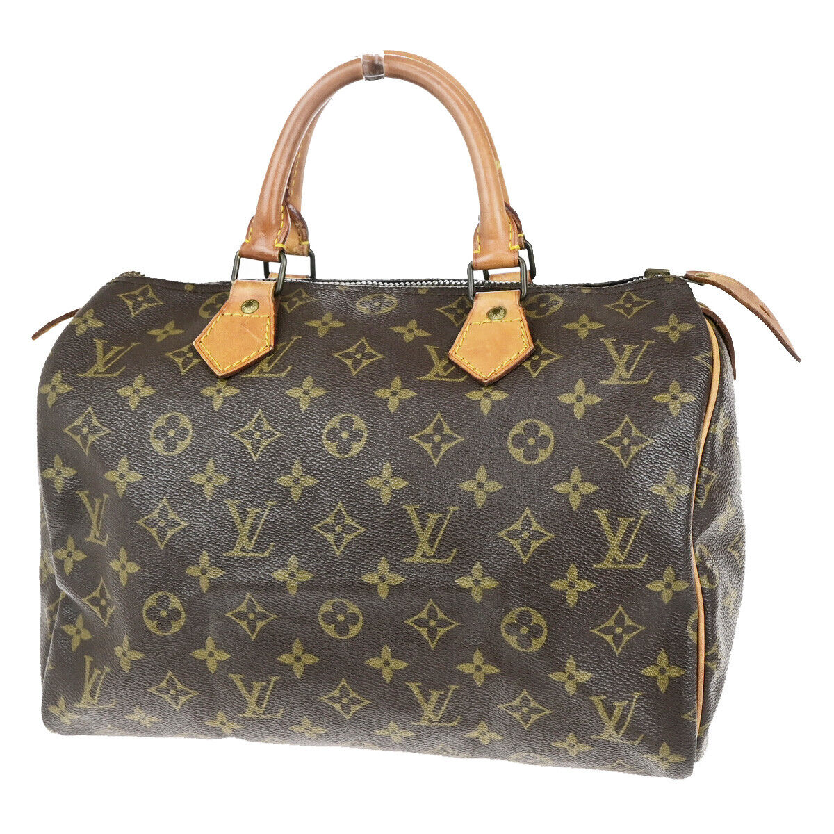 LOUIS VUITTON Speedy 30 Travel Hand Bag Monogram Leather Brown M41526 73SJ490