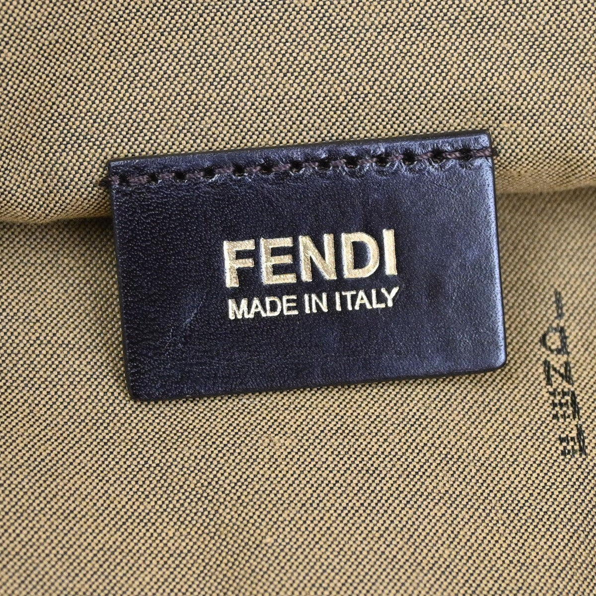 FENDI Logo Zucca Pattern Hand Tote Bag Canvas Leather Brown GHW Italy 77KB416