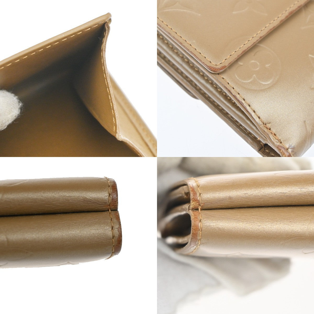 LOUIS VUITTON Porte Monnaie Billets Wallet Monogram Mat Gold BE M65117 67KD037