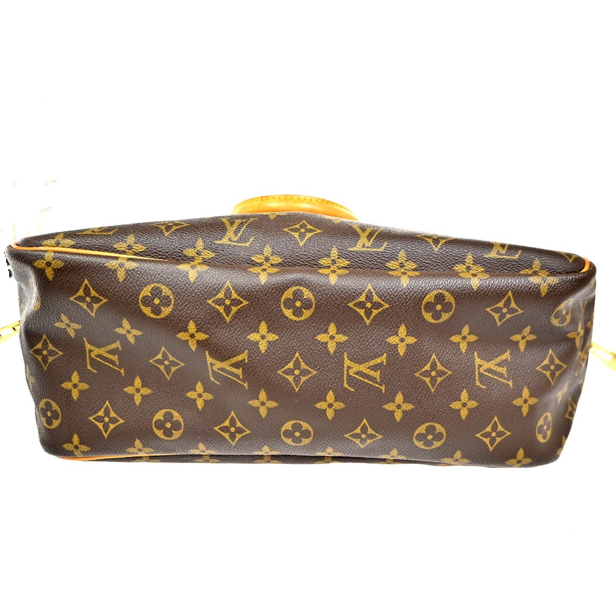 LOUIS VUITTON LV Logo Deauville Hand Bag Monogram Leather Brown M47270 76KC315