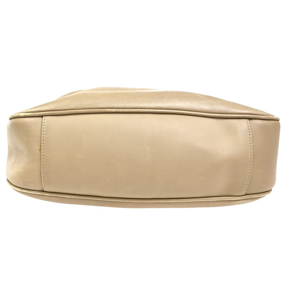 GUCCI Logo Bamboo 2Way Shoulder Hand Bag Leather Beige Italy SHW 68KC961
