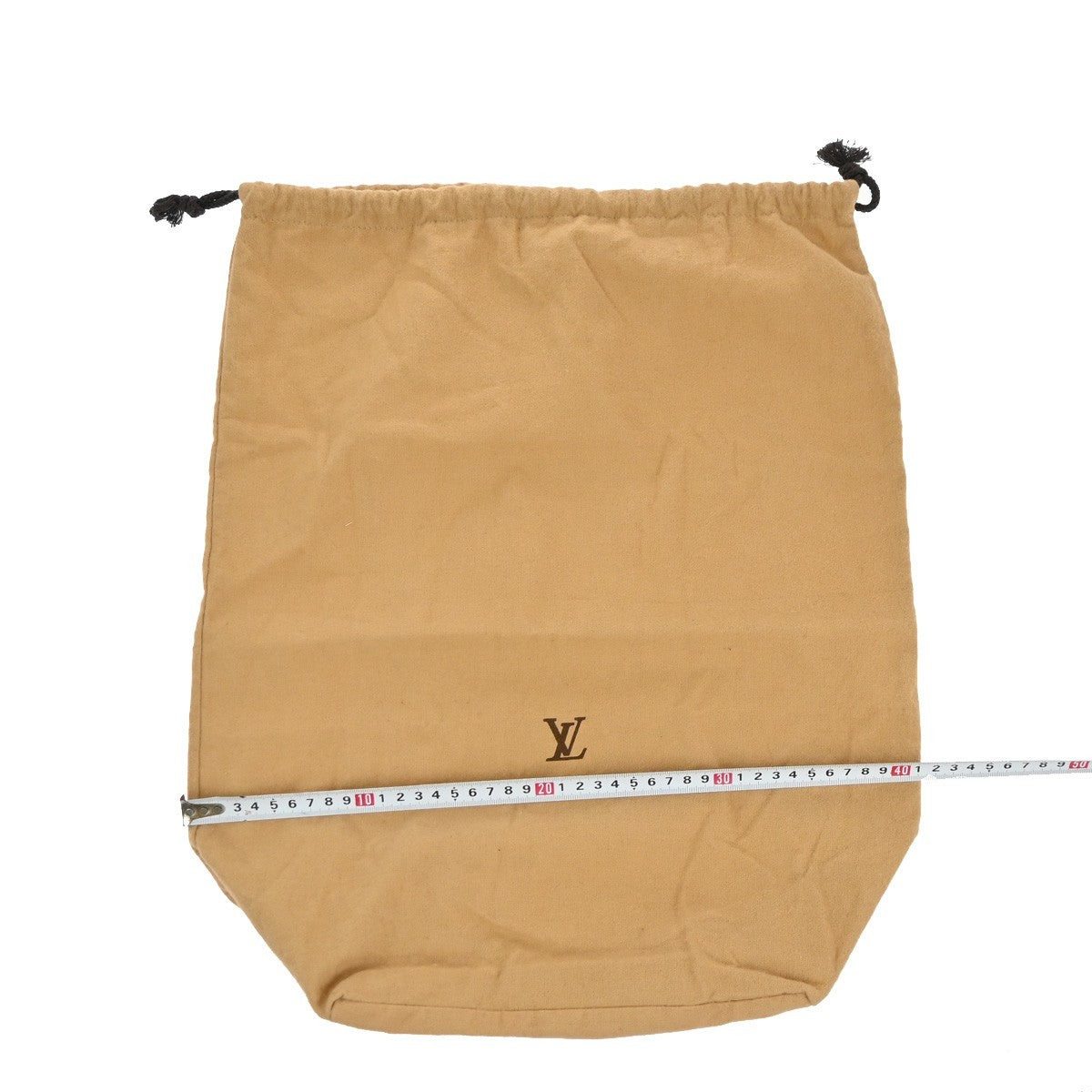 LOUIS VUITTON Logo 20 Set Drawstring Dust Bag Canvas Cotton Beige Brown 63EG384