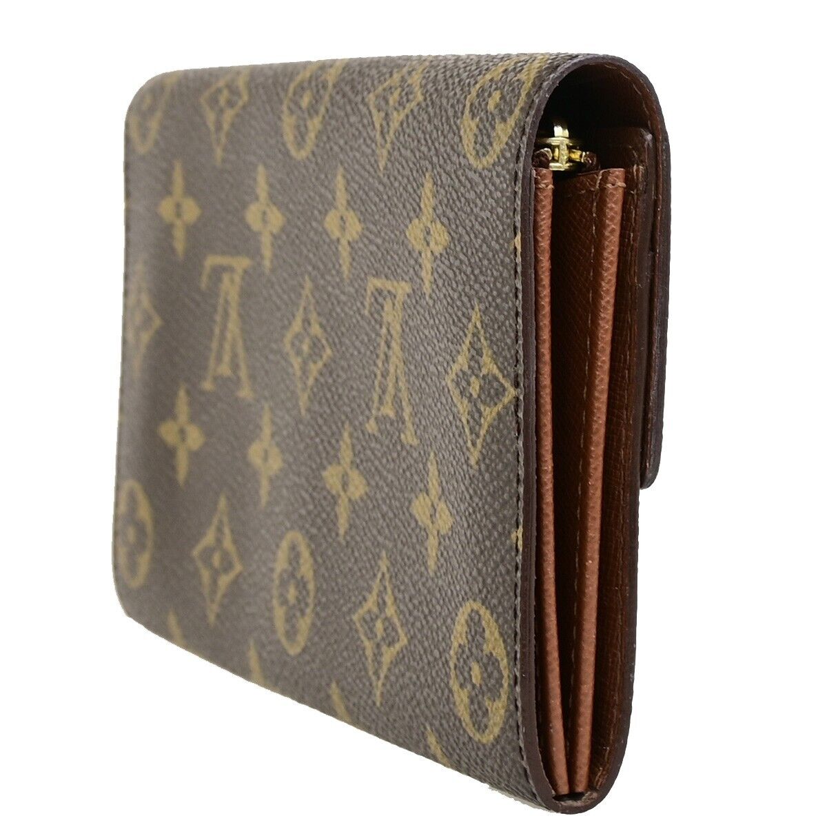 LOUIS VUITTON Porte Monnaie Credit Long Wallet Monogram Leather M61725 30FB263