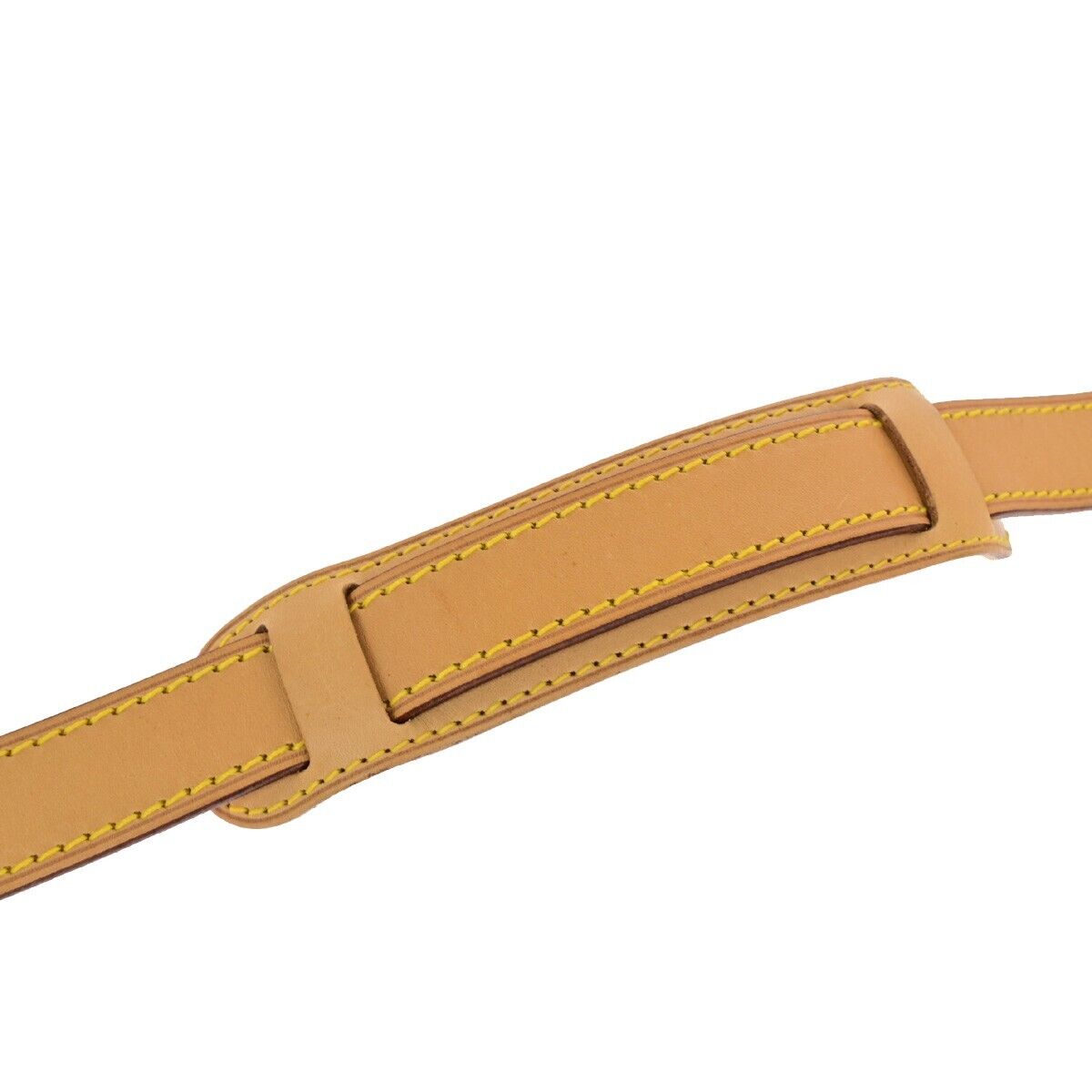LOUIS VUITTON Logo Shoulder Strap Leather Brown Gold Bag Accessory 30YF258