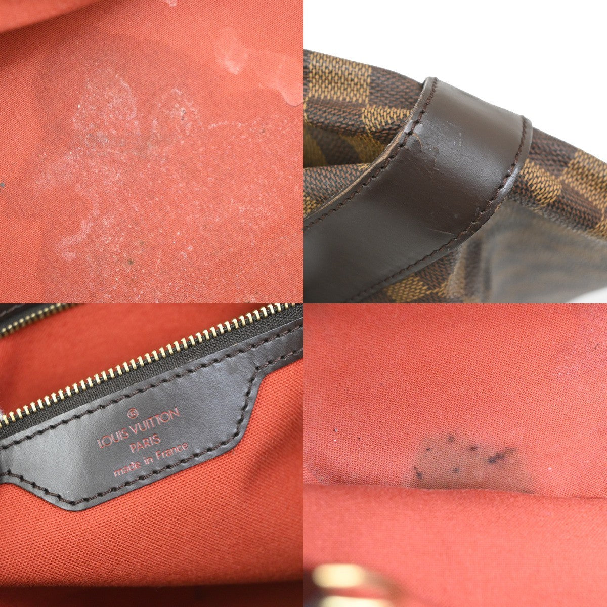 LOUIS VUITTON Chelsea Shoulder Tote Bag Damier Ebene Leather BN N51119 77MA601