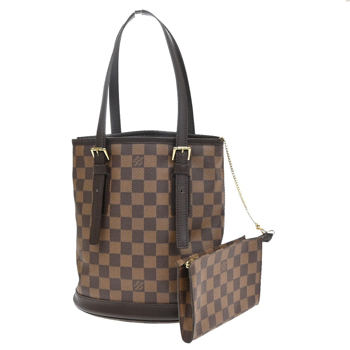 LOUIS VUITTON Marais Shoulder Bag Damier Ebene Leather Brown N42240 23YJ104