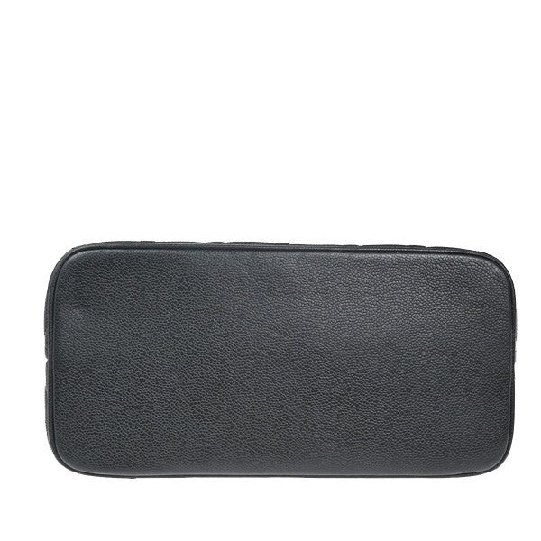 CHANEL Medallion Matelasse Shoulder Bag Grained Calfskin Leather Black 338RP060