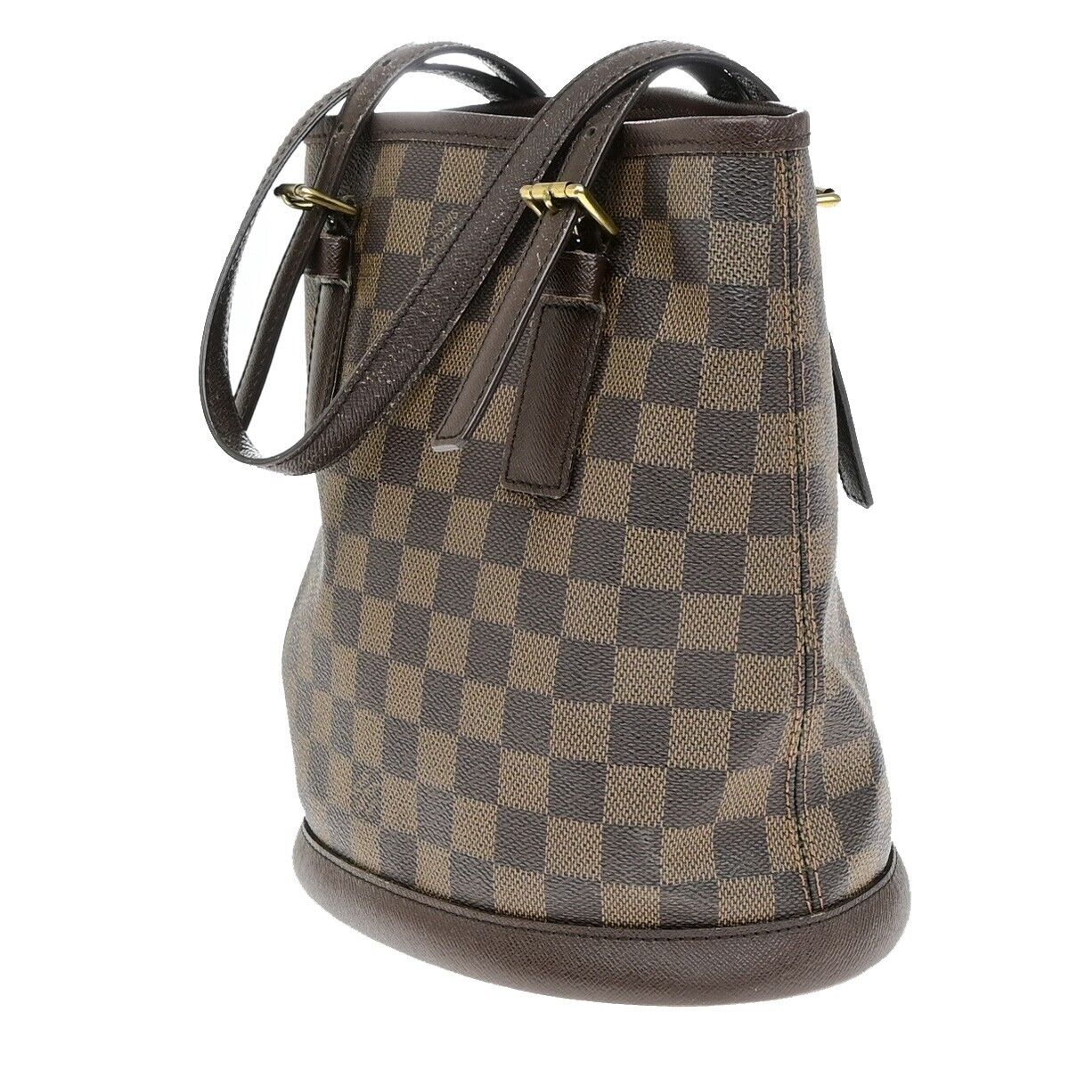 LOUIS VUITTON LV Marais Shoulder Bag Damier Ebene Leather Brown N42240 73ED847
