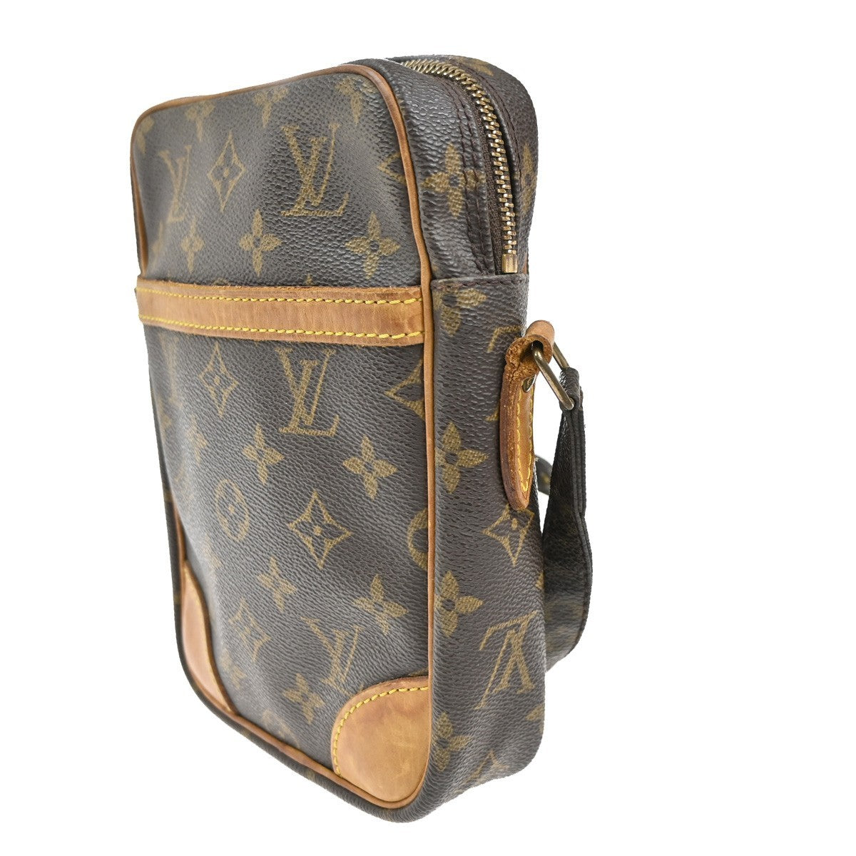 LOUIS VUITTON Danube Shoulder Bag Monogram Leather Brown France M45266 32MA300