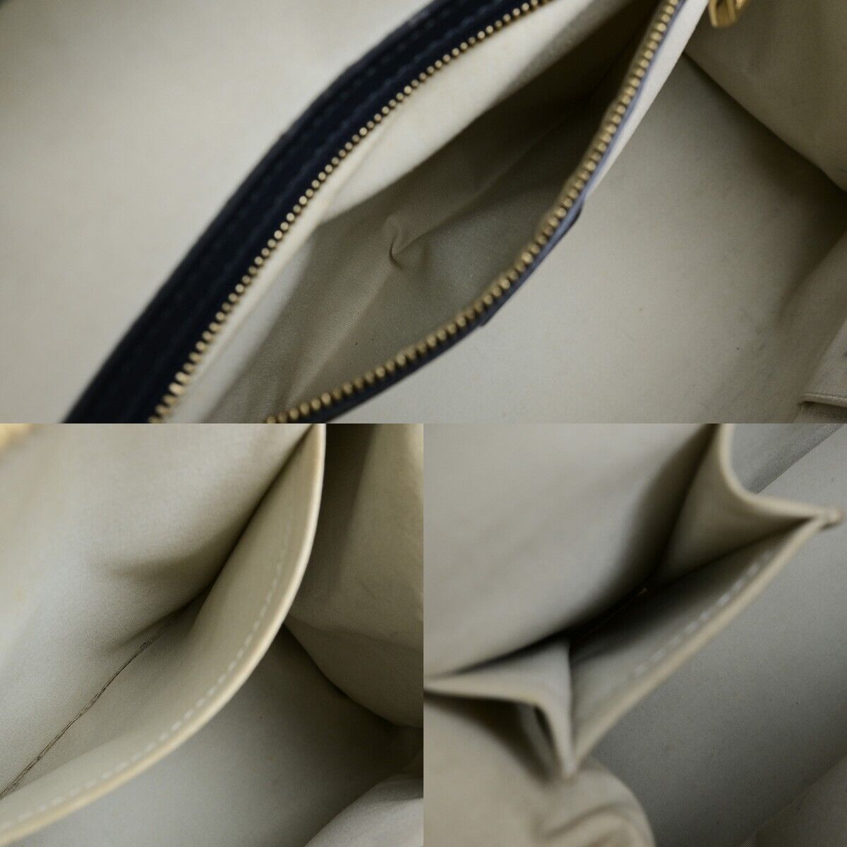 LOUIS VUITTON Josephine GM Hand Bag Monogram Mini Canvas Blue M92211 33ED326