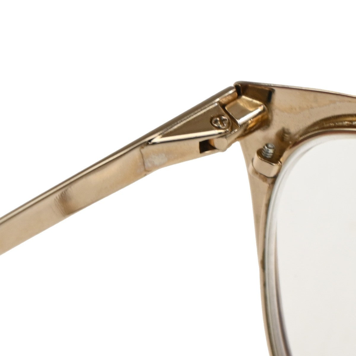 TIFFANY&CO. 1837 Reading Glasses Eye Wear Metal Plastic Gold Blue 07CA414