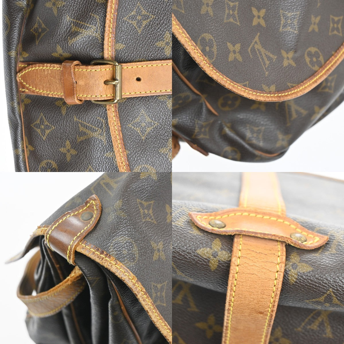LOUIS VUITTON Saumur 35 Shoulder Bag Monogram Leather BN France M42254 86TA549
