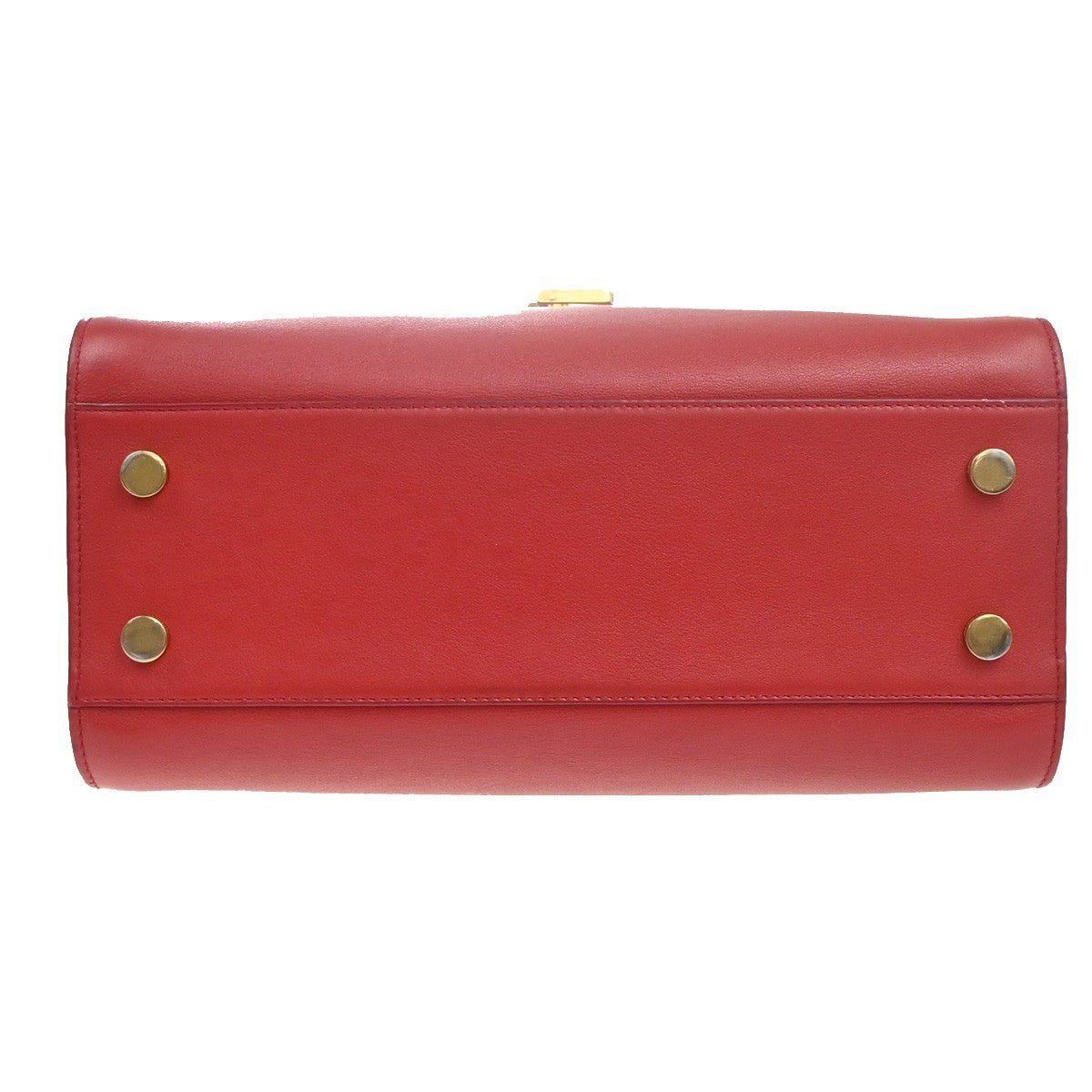 SAINT LAURENT Baby Cabas YSL 2way Shoulder Hand Bag Leather Red Italy 97RL889
