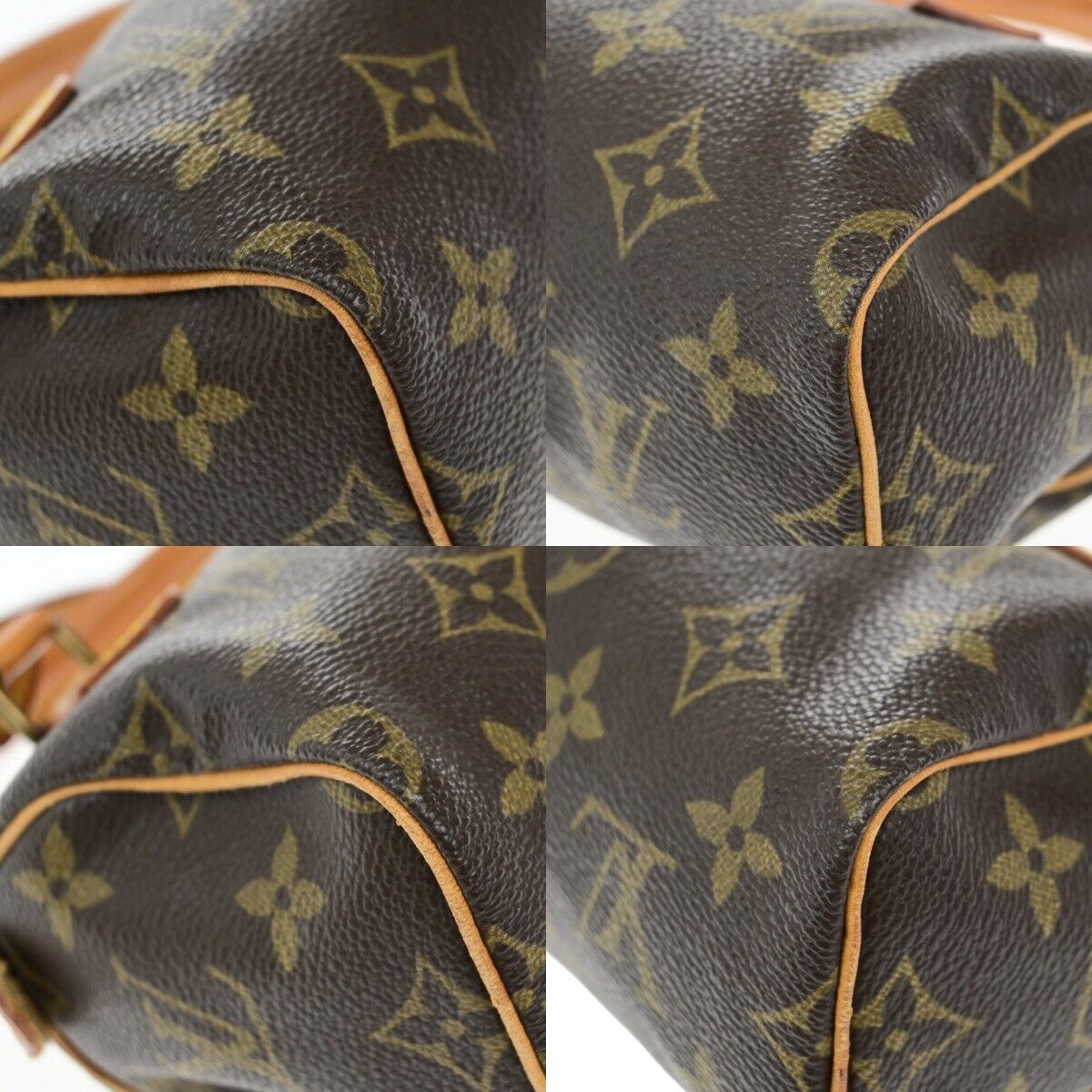 LOUIS VUITTON Mini Speedy Hand Bag Monogram Leather Brown France M41534 75ED575