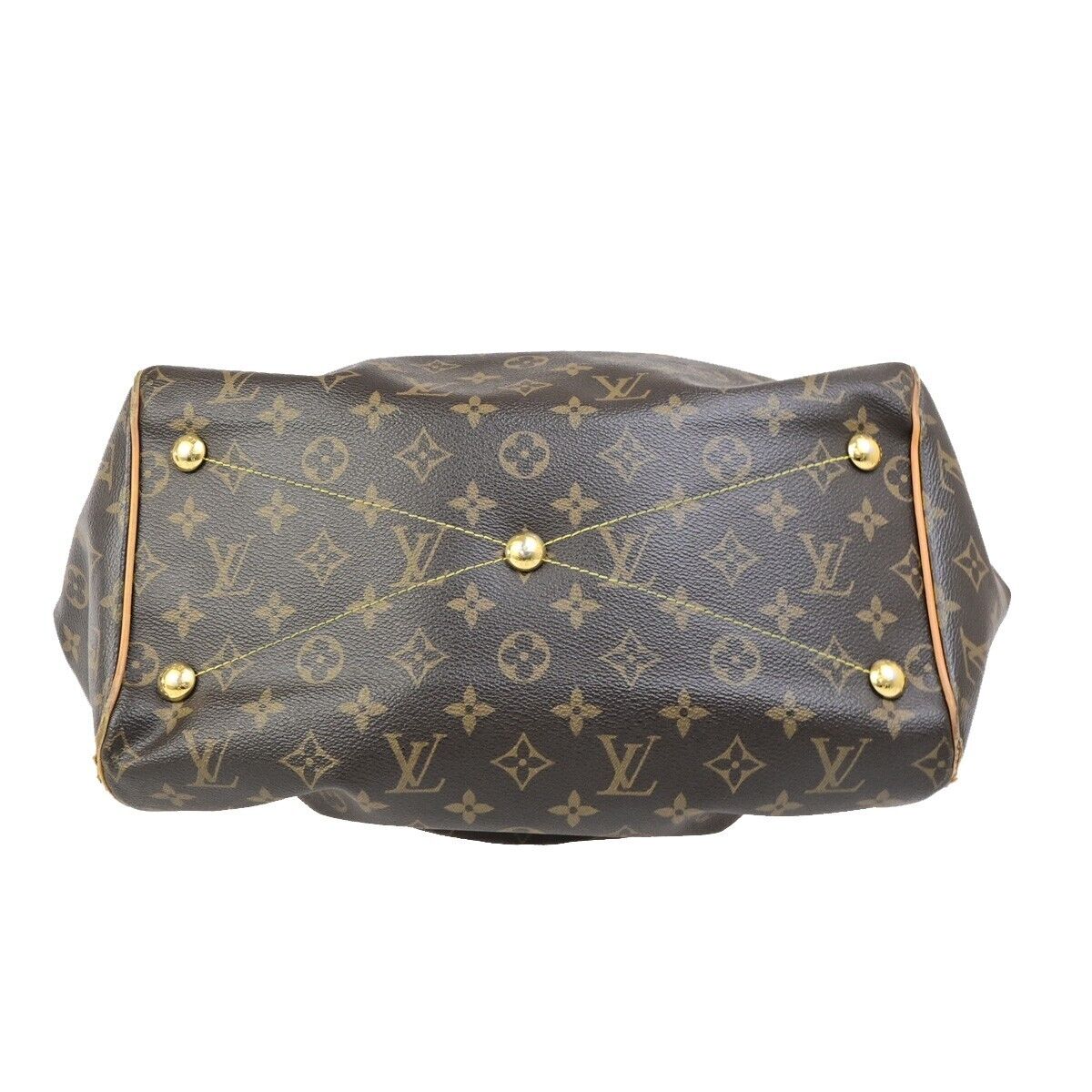 LOUIS VUITTON LV Tivoli GM Shoulder Bag Monogram Leather Brown M40144 34ED314