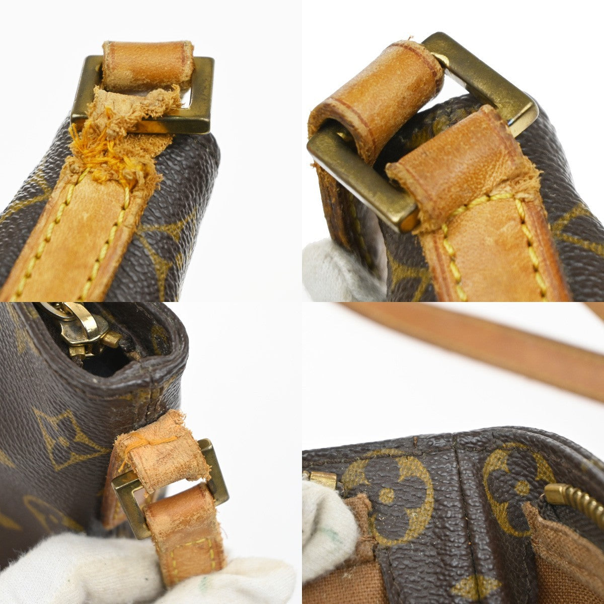 LOUIS VUITTON Logo Trotteur Shoulder Bag Monogram Leather Brown M51240 62SA013