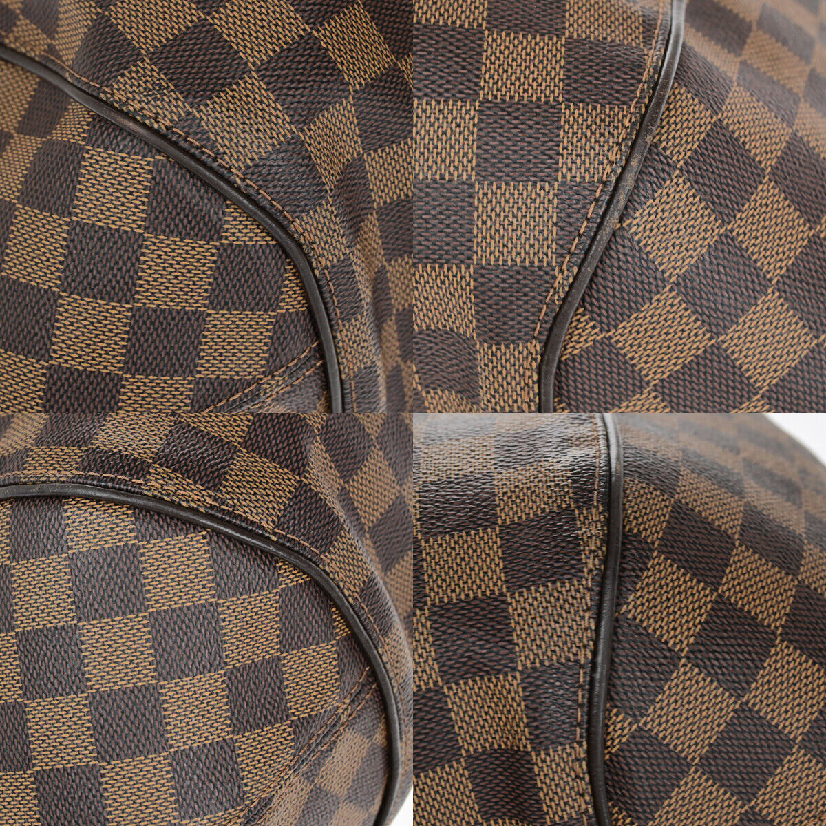 LOUIS VUITTON Sistina GM Shoulder Bag Damier Ebene Leather Brown N41540 93YE731