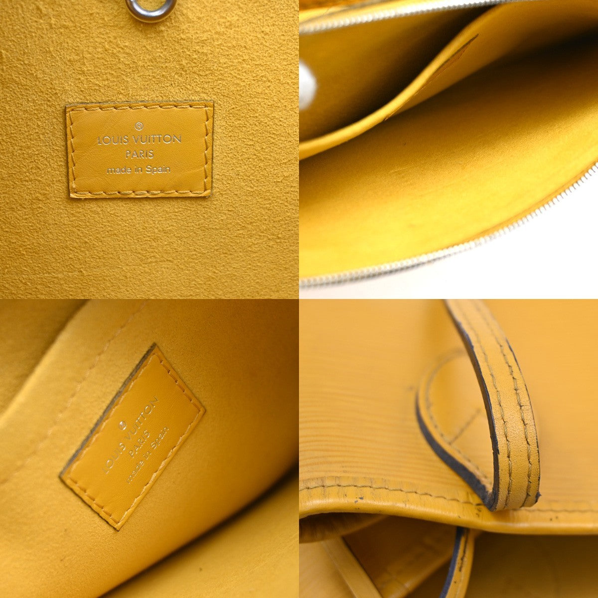 LOUIS VUITTON Neverfull MM Shoulder Tote Bag Epi Leather Yellow M40957 26CA473