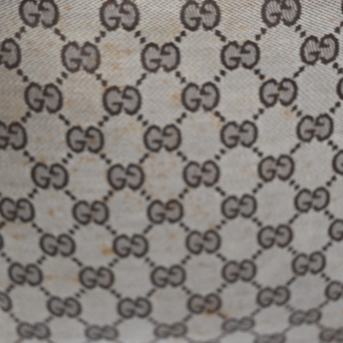 GUCCI GG Logo Sherry Line Shoulder Hand Bag Canvas Leather Beige Italy 67KC204