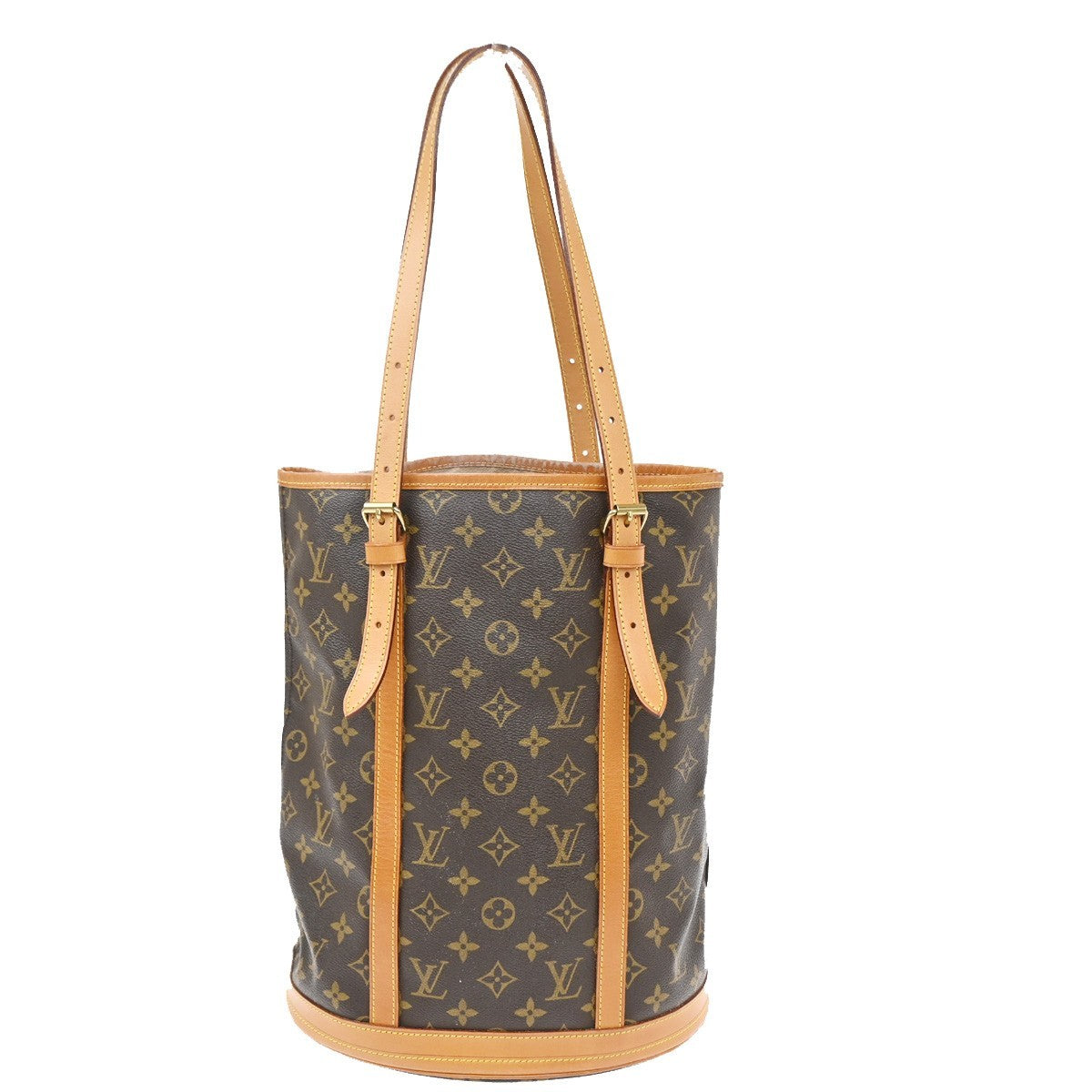 LOUIS VUITTON BUCKET GM Shoulder Tote Bag Monogram Leather Brown M42236 39SA072