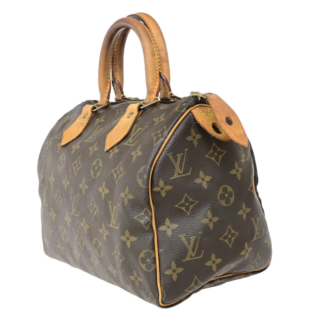 LOUIS VUITTON Speedy 25 Travel Hand Bag Monogram Leather Brown M41528 87SJ433