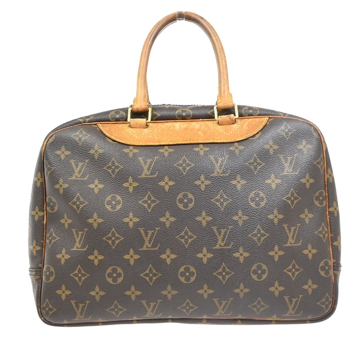 LOUIS VUITTON LV Logo Deauville Hand Bag Monogram Leather Brown M47270 31PA084