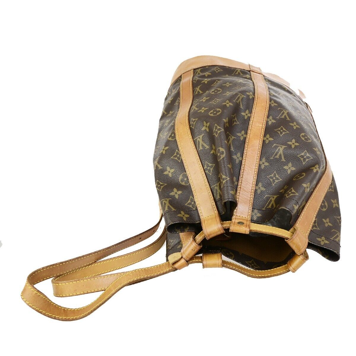 LOUIS VUITTON LV Randonnee GM Shoulder Bag Monogram Leather Brown M42244 81EC876