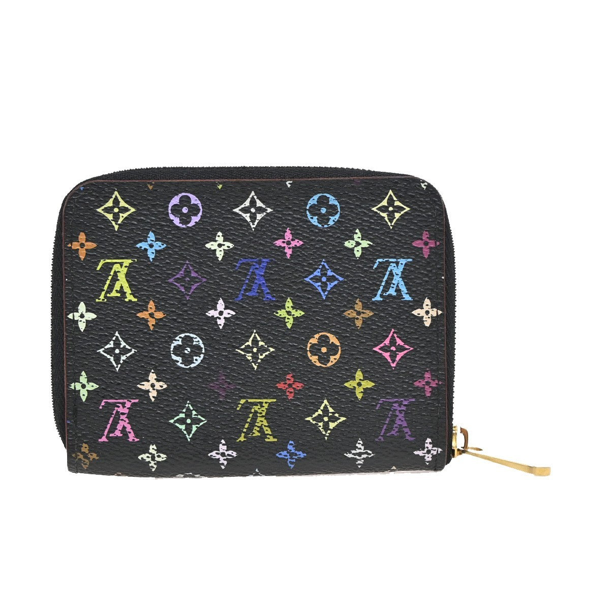 LOUIS VUITTON Zippy Coin Purse Monogram Multi Leather Black GHW M66549 32DA108