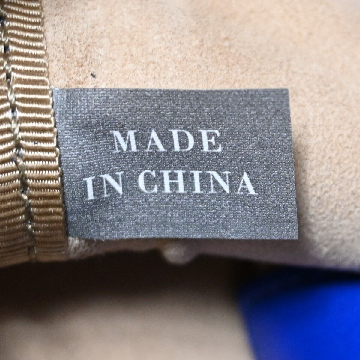 ANYA HINDMARCH Logo Smiley Wink Fringe Clutch Hand Bag Leather Blue 36HB218