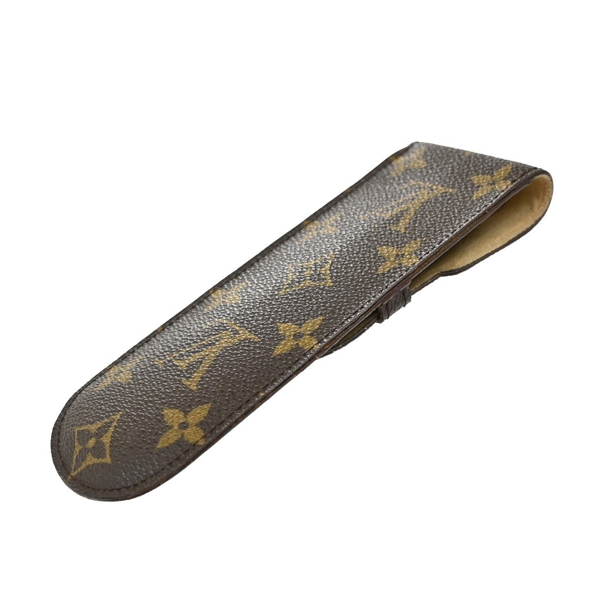LOUIS VUITTON Etui Stylo Pen Case Monogram Leather Brown Spain M62990 02KB457
