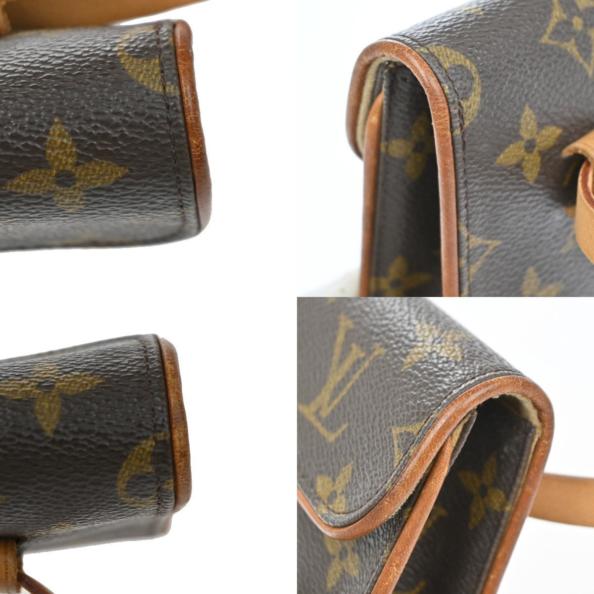 LOUIS VUITTON Pochette Florentine Bum Bag Monogram Leather Brown M51855 88MA631