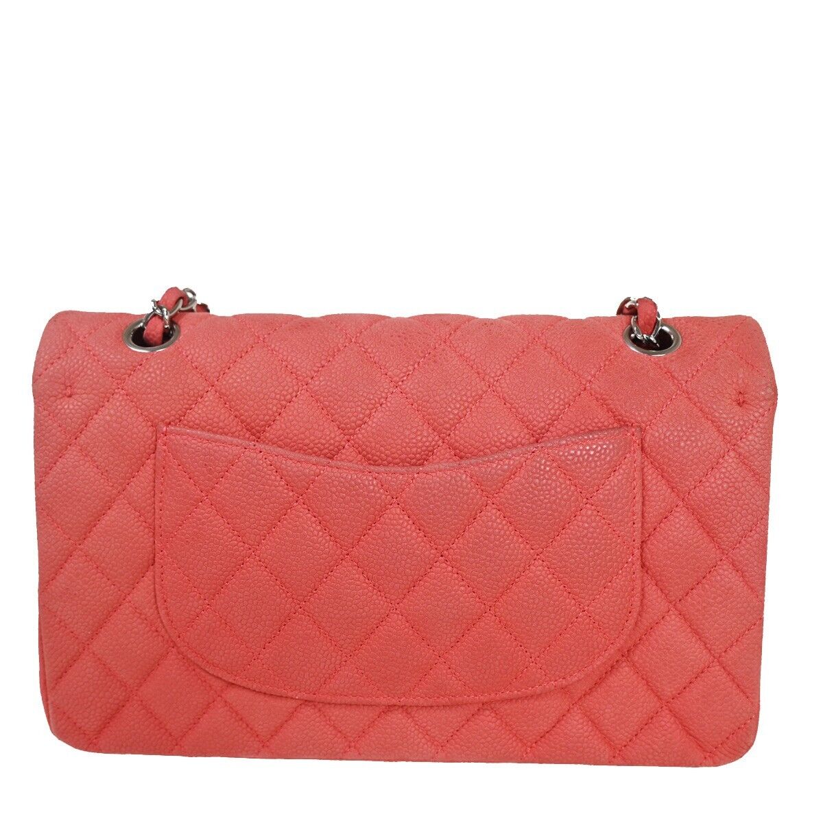 CHANEL CC Matelasse 25 Double Flap Chain Shoulder Bag Caviar Leather PK 227RH636