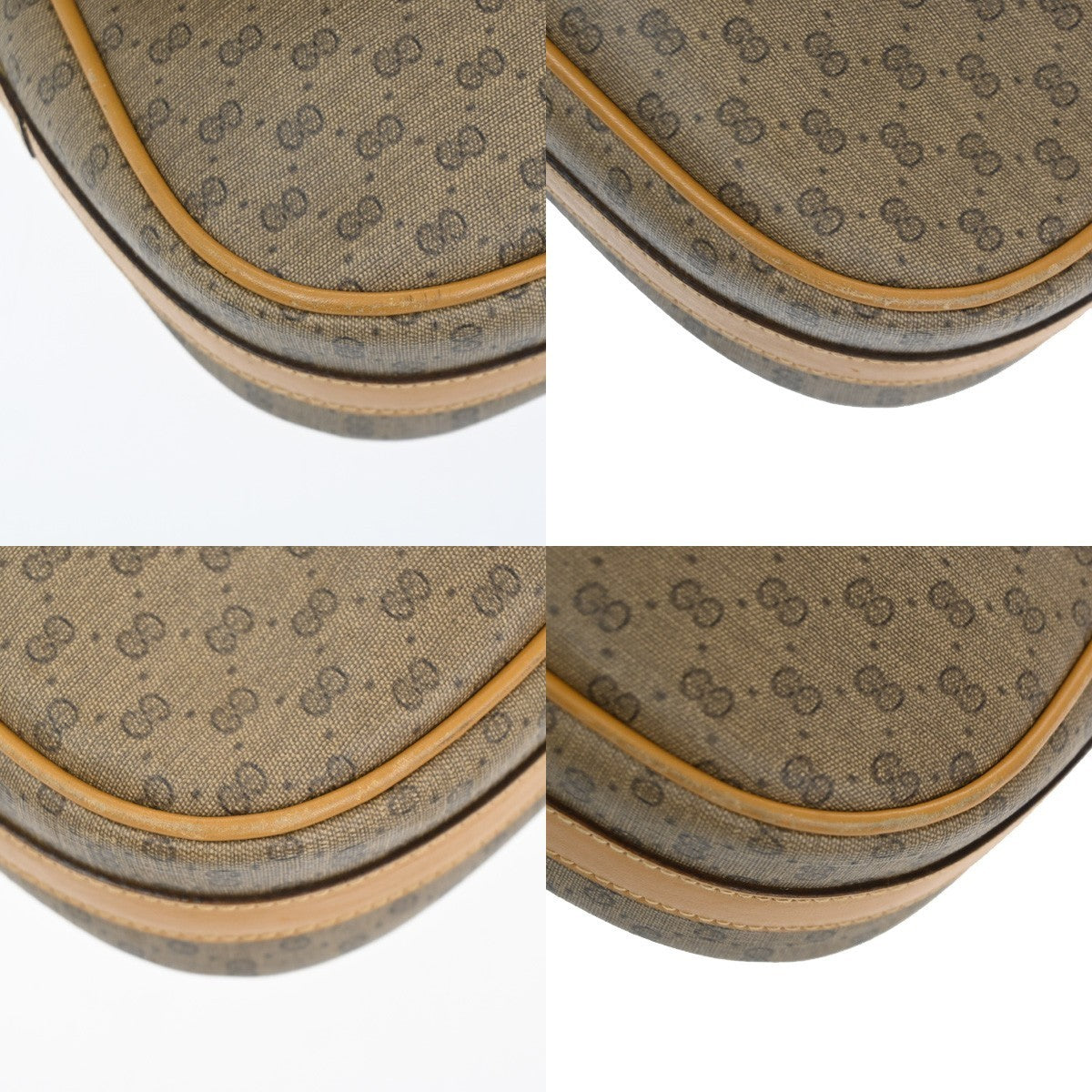 GUCCI Micro GG Pattern Shoulder Bag PVC Leather Brown Italy GHW 63TA478