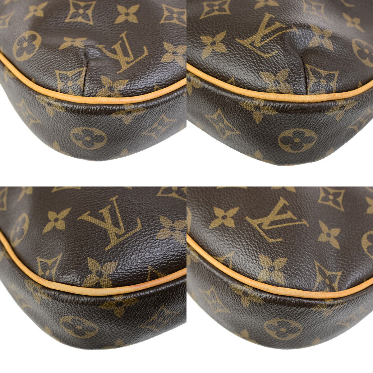 LOUIS VUITTON Odeon PM Shoulder Bag Monogram Leather Brown Spain M56390 76SJ503