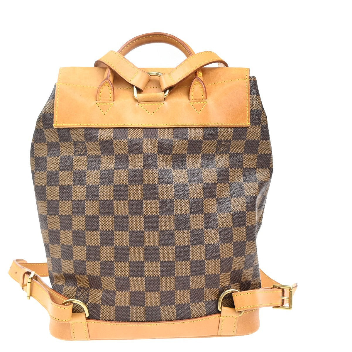 LOUIS VUITTON Logo Arlequin Backpack Bag Damier Ebene Brown N99038 50KB386