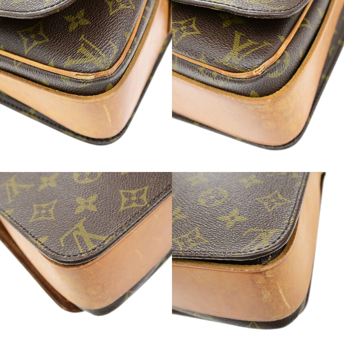 LOUIS VUITTON Cartouchiere GM Shoulder Bag Monogram Leather Brown M51252 60EE004