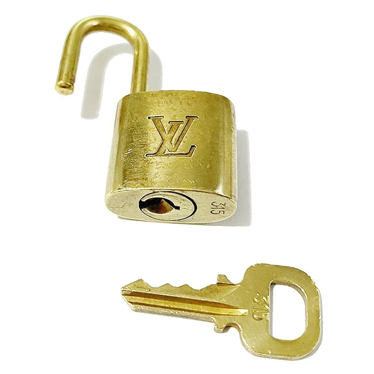 LOUIS VUITTON LV 10 SET PADLOCK KEY BAG CHARM CADENA GOLD-PLATED FRANCE 35MT081